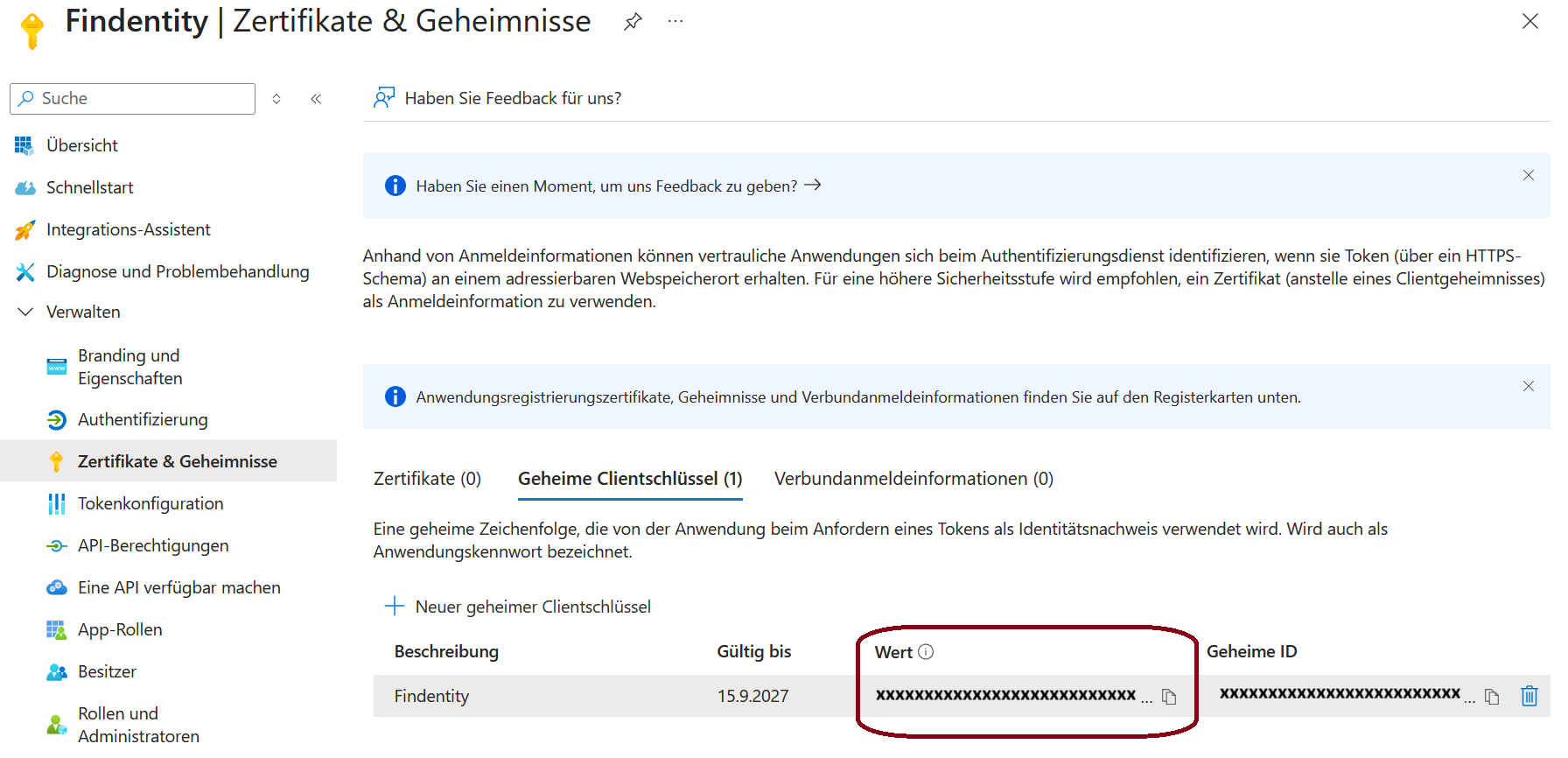Zertifikate & Geheimnisse